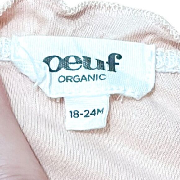 Oeuf NYC Strappy Croissant Print Pale Pink Bubble Romper 18-24 months - Picture 5 of 7